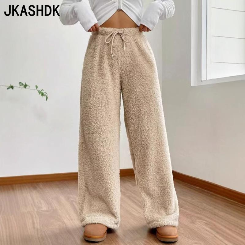 JKASHDK Damenmode, lässig, einfarbig, bedruckt, hohe Taille, Hosen, Hosen und Caprihosen