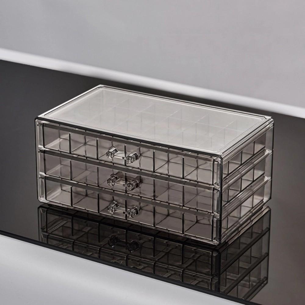 Large Capacity 72 Grids Jewelry Box Dustproof Jewelry Organizer  Dressing Table