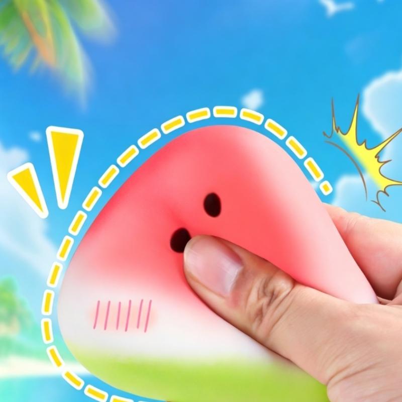 Милая Арбузная Игрушка-Антистресс с Медленным Возвратом, Фруктовая Сквиши Игрушка-Погремушка для Снятия Стресса, Сжимаемая Игрушка random