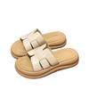 thick-soled silver cool slippers women's summer wear new fashion sandals casual beach women's shoes