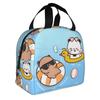 Kawaii Dudu Bubu Perzik En Goma Geïsoleerde Lunchtas voor Beer Panda Herbruikbare Thermische Koeltas Voedsel Lunchbox Werk School
