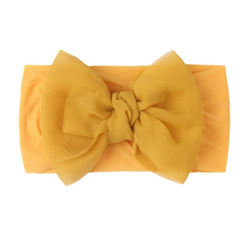 New baby nylon headband, baby cute bow wide-sided double-knotted headscarf, children's headband.