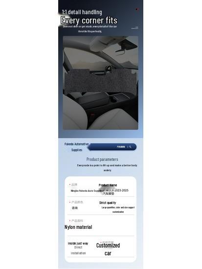 Compatible Nio EC6 Nylon Car Floor Mats (2023-2025), Removable, Full Coverage, Black, Dirt-Resistant.