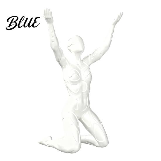 Home Office Organizer 3D Printed Kneeling Pen Holder Weightlifting Design Organizer Matte White Holder Creative Pencil for Desktop Decoration
