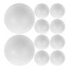 100Pcs 4Cm White Solid Round Polystyrene Balls for DIY Painting Gluing Cutting Sanding Craft Projects Wedding Christmas Party