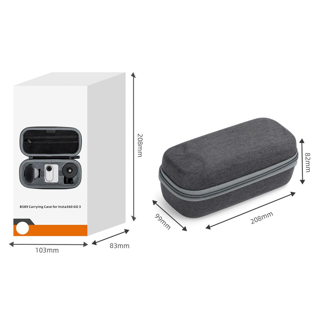 Camera Carrying Case Storage Box Pouch Shockproof Waterproof Accessories for Insta360 GO 3 Camera