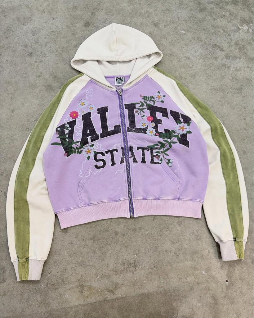Europe, America 2025 American Graffiti Printing Men's and Women's Loose Casual Zipper Hooded Sweater Trendy Brand