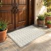 Elegant Geometric Pattern Floor Mat Flannel Door Mat Non-Slip Bedroom Living Room Home Decor