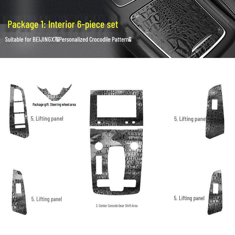 BAIC BEIJING X7 Carbon Fiber Interior Trim Stickers