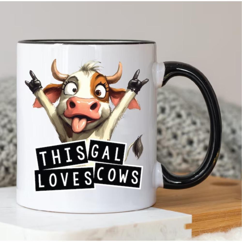 Ceramic coffee mug Ox tea mug 301-400ml