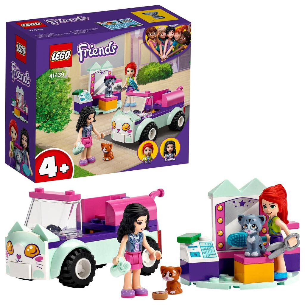 LEGO Friends Cat Pet Salon Car 41439 Toy Block Present Animal Animal Car Car Doll Doll Girls 4 Years Old and Up