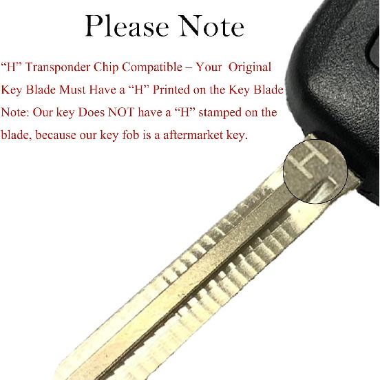 Key Fob Keyless Entry Fits for Toyota Tacoma RAV4 Prius C 4Runner 2013 2014 2015 2016 2017 2018  Remote Control Head Key Replacement HYQ12BDM