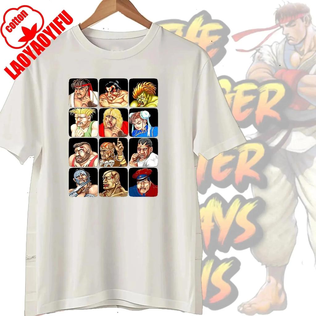 Novelty Street Fighter Select Classic Vintage Essential TShirt Short Sleeve Tees Boyfriend Fashion Clothes Women Men Streetwear