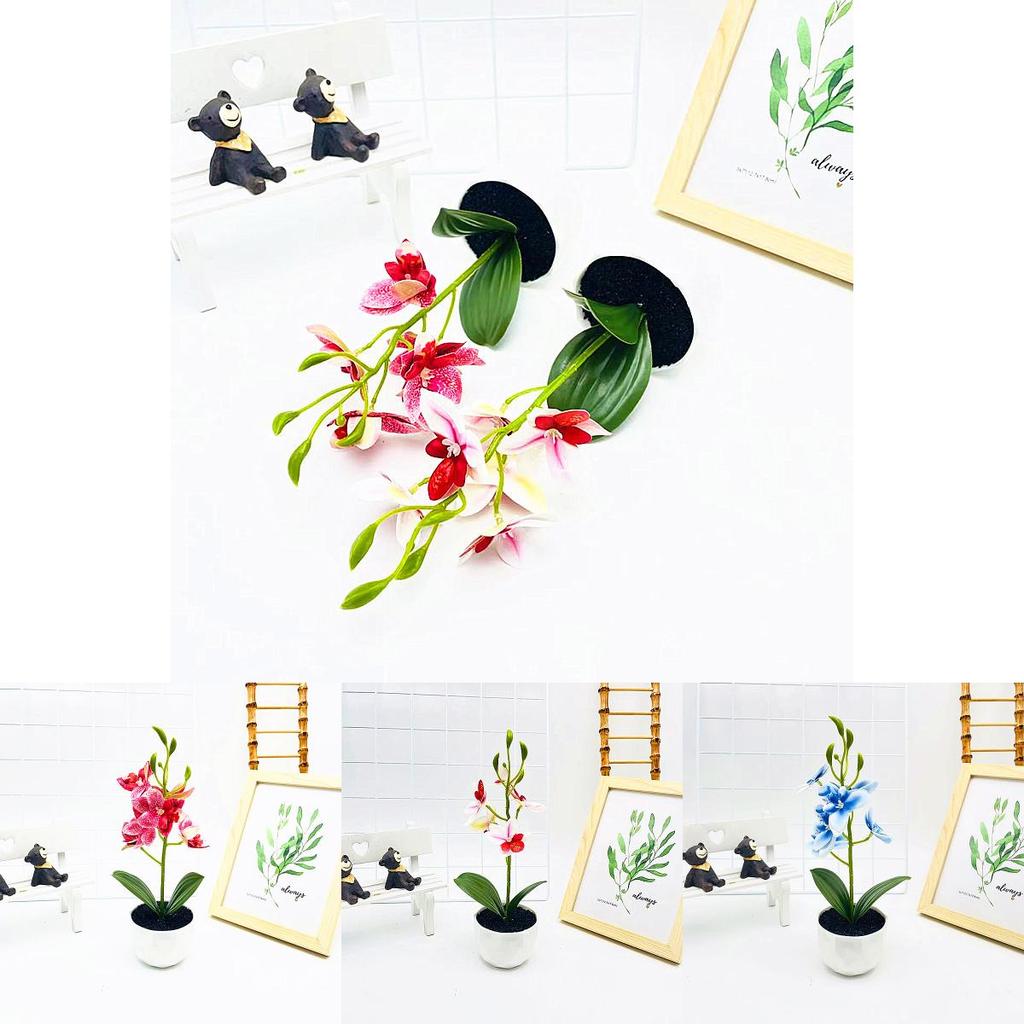 Simulated Phalaenopsis Potted Artificial Artificial Flower For Indoor Outdoor Decoration And Photography Use