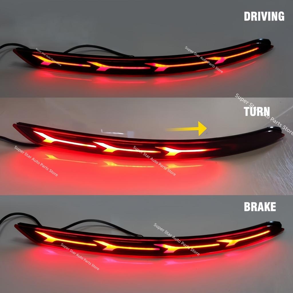 For Hyundai Elantra 2016-2018 Rear bumper light Modification LED Brake light Turn signal Warning light Driving light Auto parts