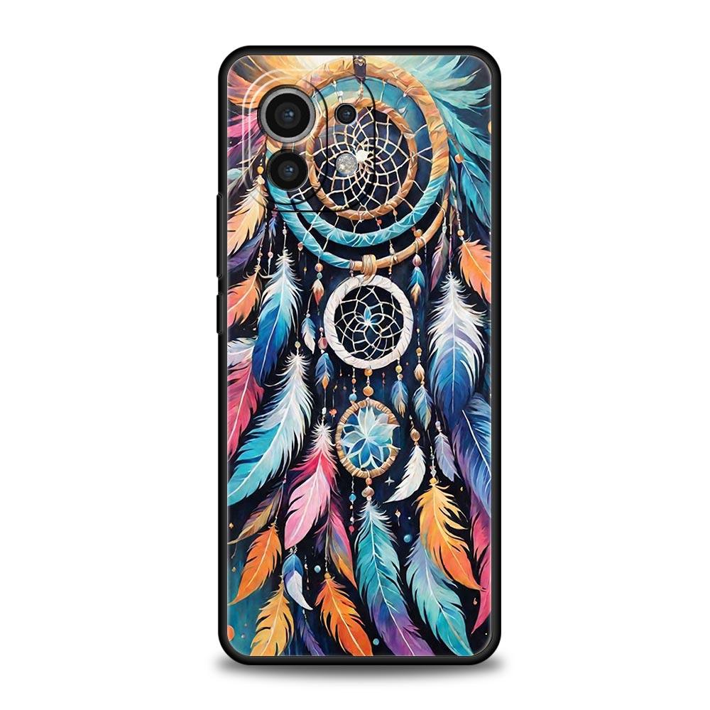 

Чехол для телефона для Xiaomi Mi 17 15 14 13 12 11 Ultra 15T 14T 13T 12T 11T Pro Lite 5G Мягкий ТПУ Capas Милый Мандала Ловец снов Xiaomi 12