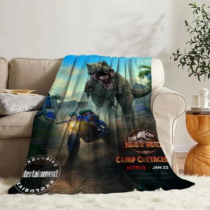 Fluffy Blanket  J-Jurassic Park Bed Sofa Camp Nap Bedroom Decor Bedspread Soft Fleece Home Textile Birthday Wedding Gift Blanket