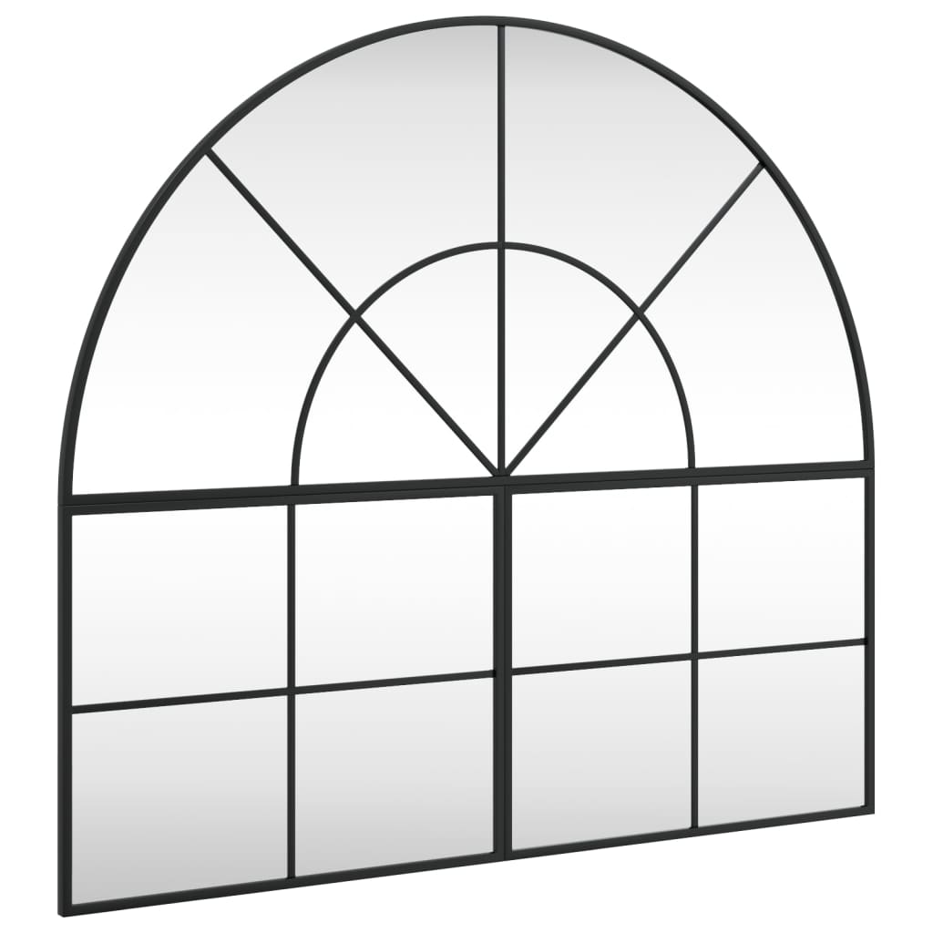 Wandspiegel Schwarz 100x90 cm Gebogenes Eisen