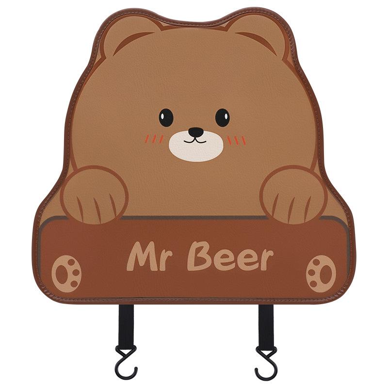 Universal Cartoon Car Seat Back Protective Kick Mat for Kids