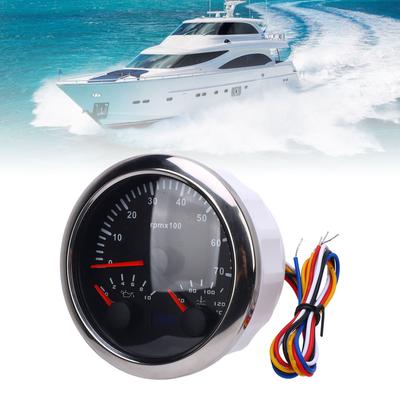 3 In 1 85mm Tachometer   9 To 32V 7000rpm 0 To 10bar Oil Pressure 40 To 120 Celsius  Water Temp 7 Color Backlight for Truck Tractor Car