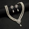Elegant Multi-Layer Women's Pearl Necklace and Earring Set for Weddings and Banquets