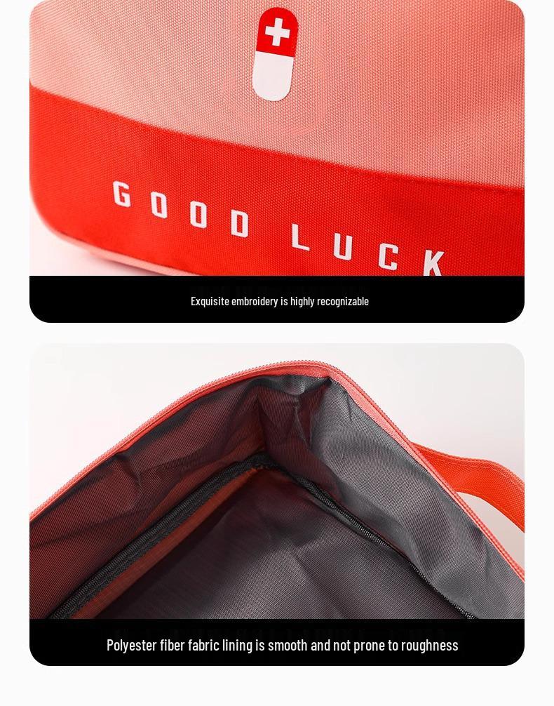 Portable Large-Capacity First Aid and Medicine Bag for Home and Travel