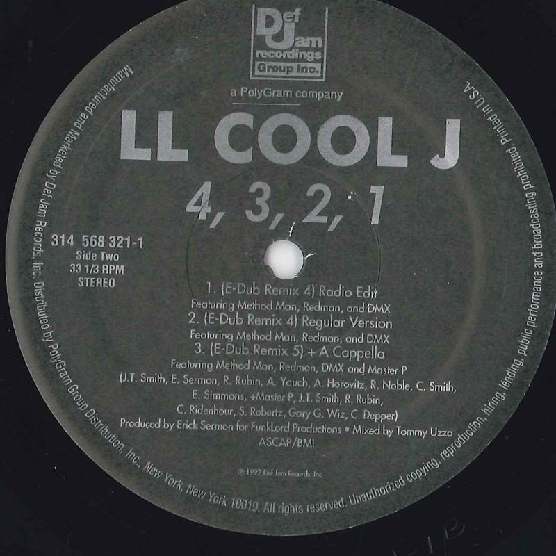 

12-дюймовая пластинка LL COOL J - 4,3,2,1 3145683211 DEFJAM 1997 США Рэп и хип-хоп/R&B Б/У