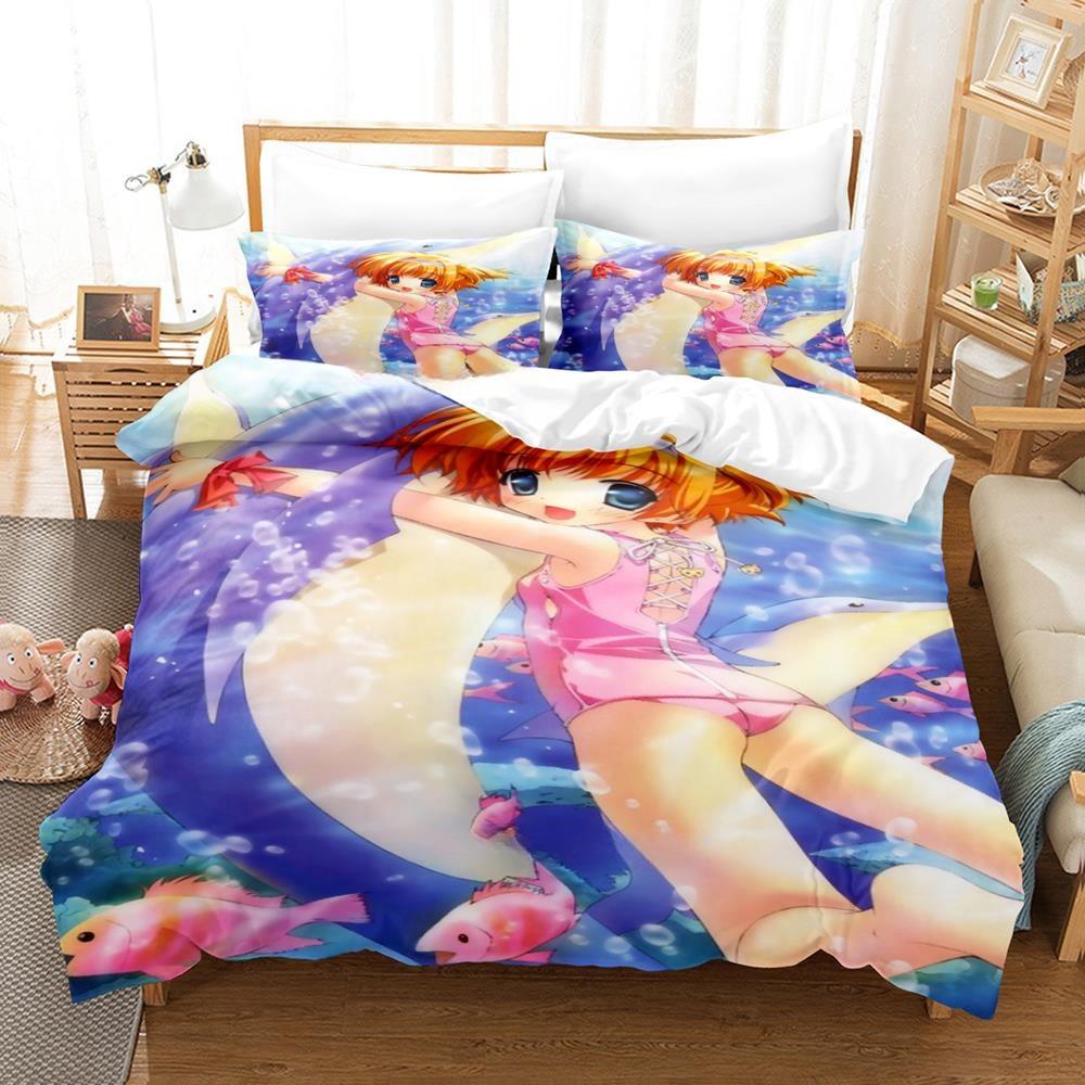 3D Printing Anime Kawaii Girls Rizelmine Bedding Set Single Twin Full Queen King Size Bed Set Adult Kid Bedroom Duvet Cover Sets
