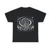 Unisex Adult T Shirt Cosmic Cosmic Art Deco Cityscape Nebula Loop Retro Illusion