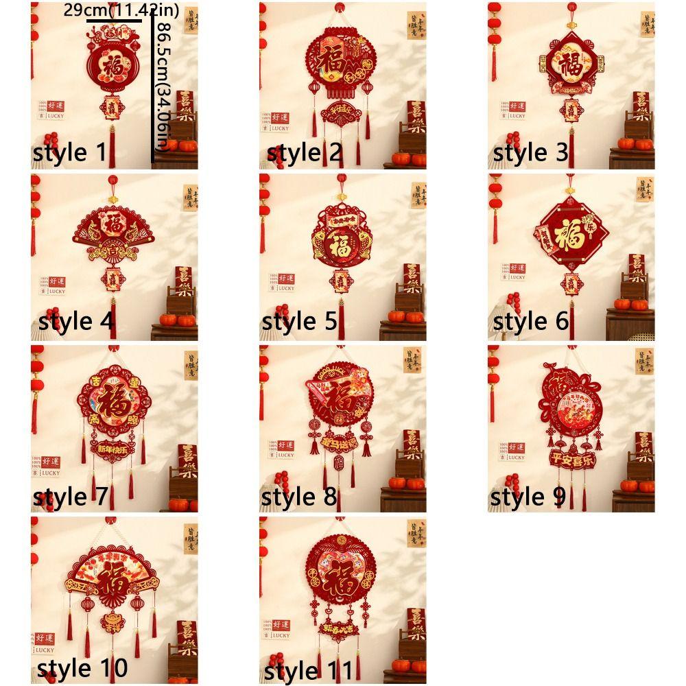 Handmade Chinese New Year Pendant Blessing Fu Characte Pendants  Home Decor