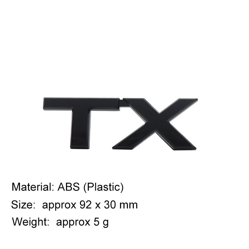 

3D Premium ABS TX TX.L VX VX.L Sticker Tail Bumper Badge Auto Rear Trunk Emblem Accessories Exterior Decoration TX-black