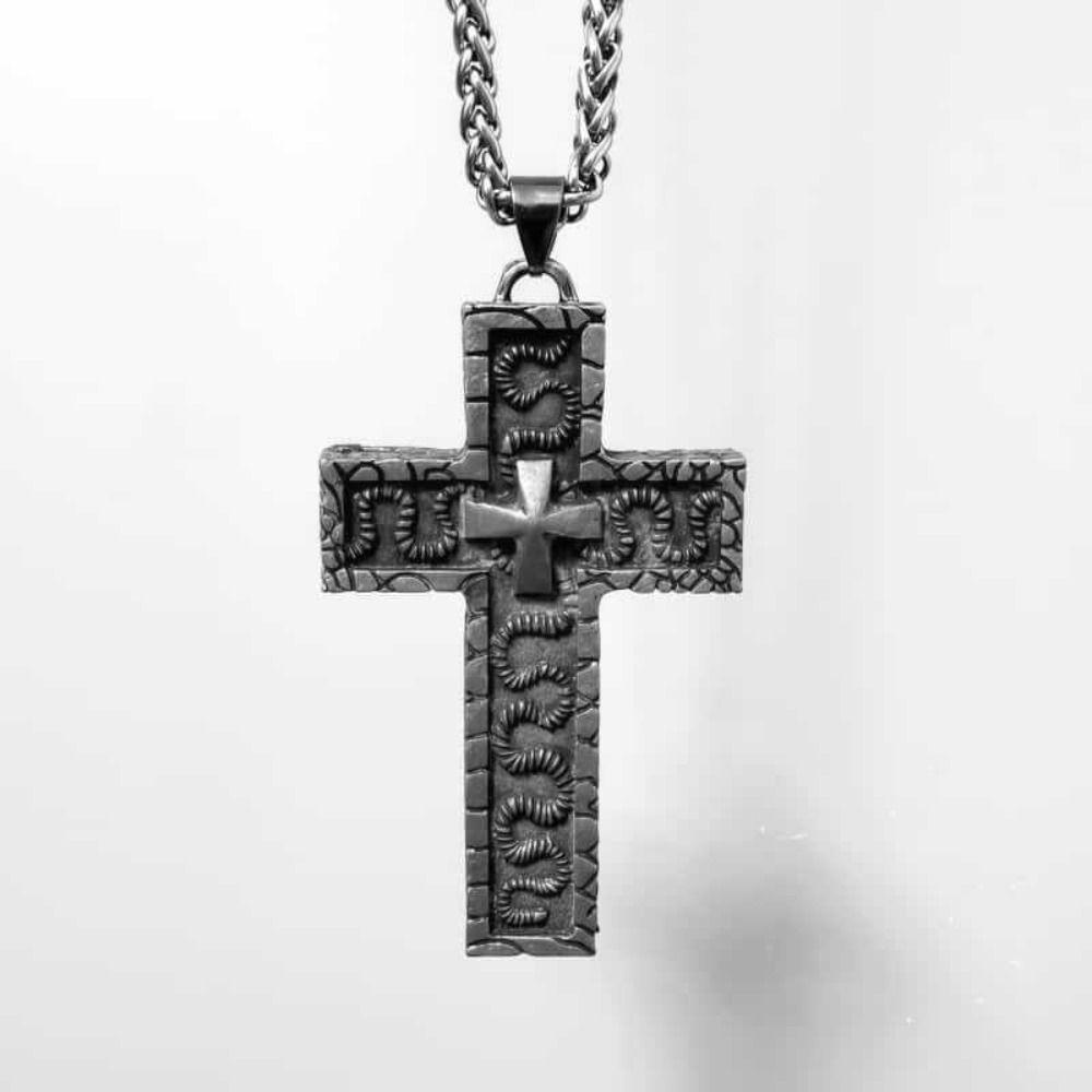 With Secret Compartment Cross Pendant Necklace Openable Charm Jewelry Chain Pendant Necklace