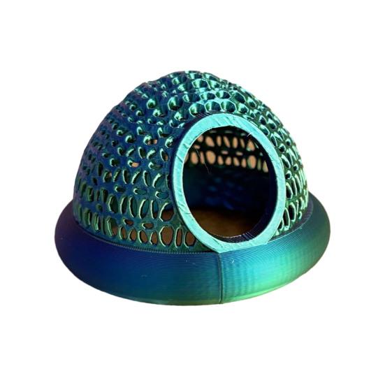 Floating Betta Fish Hide And Shrimp Cave 3D Printed Aquarium Hammock Small Feeding Ring Resting Shelter for Fish Tank Decoration