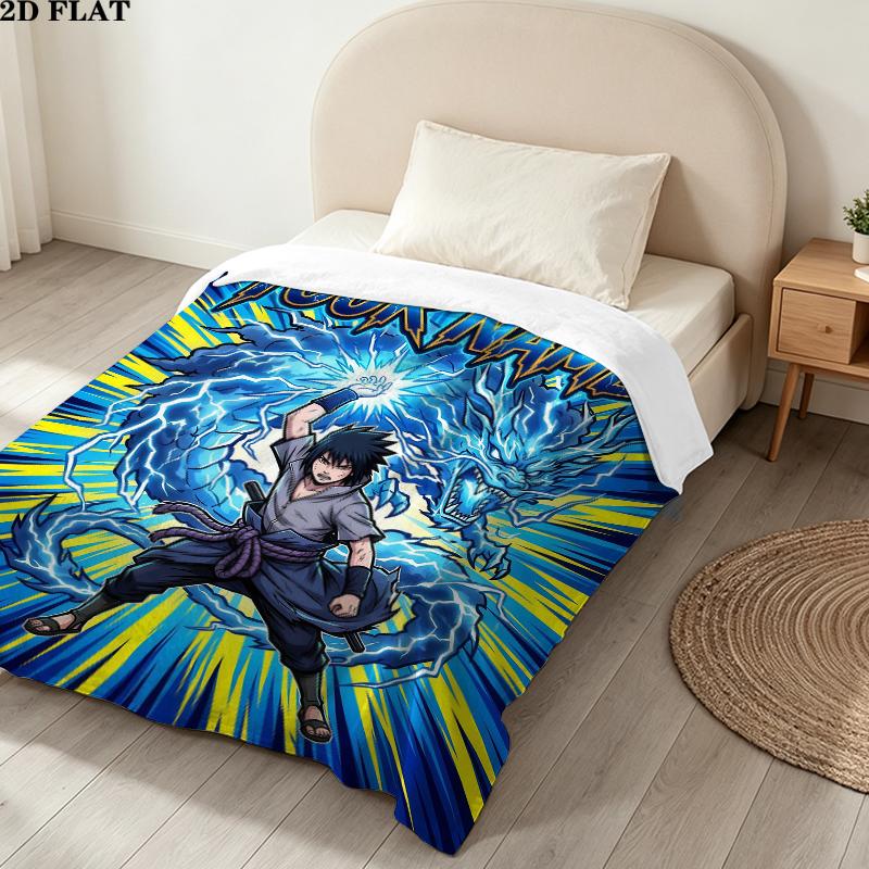 Custom Name,Naruto Printed Flannel Blanket, soft throw for bedroom sofa, washable, Christmas present, great gift.