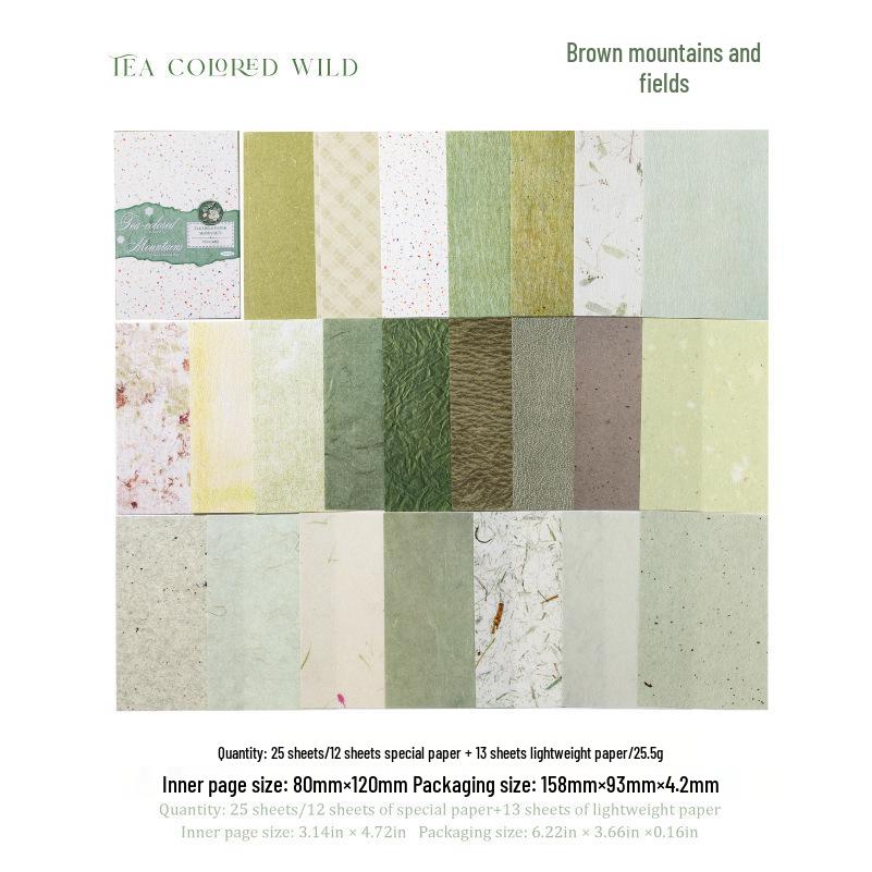 A7 Retro Diary Background Paper: Gentle, Artistic Collage Material