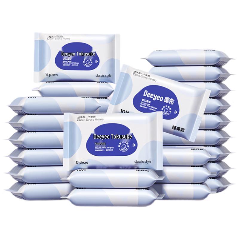 DeYou Portable Travel Hand  Mouth Wipes 10 Sheets x 30 Packs