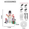 5.91FT Yard Party Decoration Inflatable Snowman Penguins Toy LED Light Xmas Home Supplies Xmas Ornament Christmas Holiday Gift