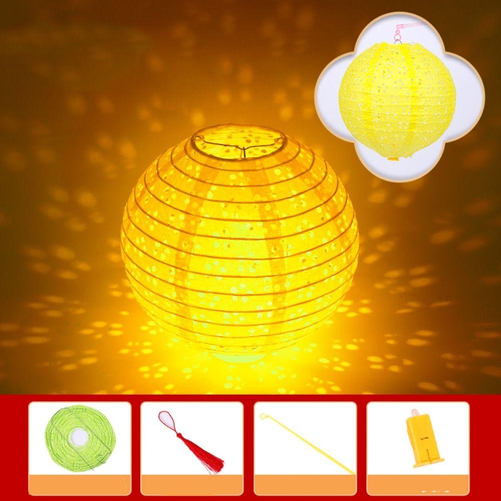 Chinese Paper Lamp Ball Handmade Mid Autumn Festive Lanterns Multicolor Round Paper Lanterns  Gift