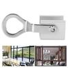 6Pcs Adjustable Aluminum Alloy Window Lock Safety Sliding Window Locks Stop Hardware AccessoryD Type