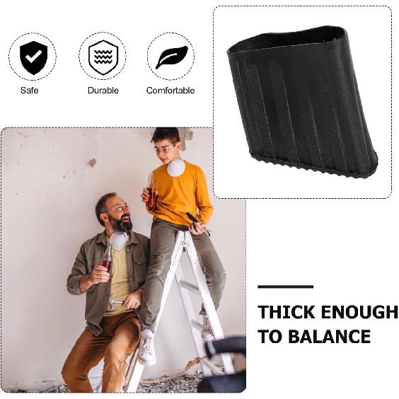 4Pcs Ladder Non Slip Feet Rubber Ladder Accessories Replacement Ladder Foot Cushion Extension Step Ladder Cushion Cover Security Replacement
