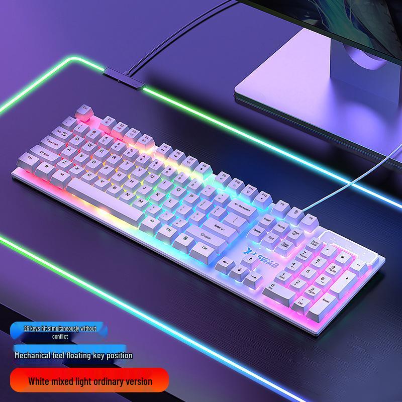 

Forwarder GX330 Luminous Gaming Keyboard & Mouse Set - Quiet Mechanical Feel for Computers & Laptops