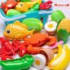 Fruit & Veggie Cutting Toy Set - Simulation Role-Play for Children Ages 3-6