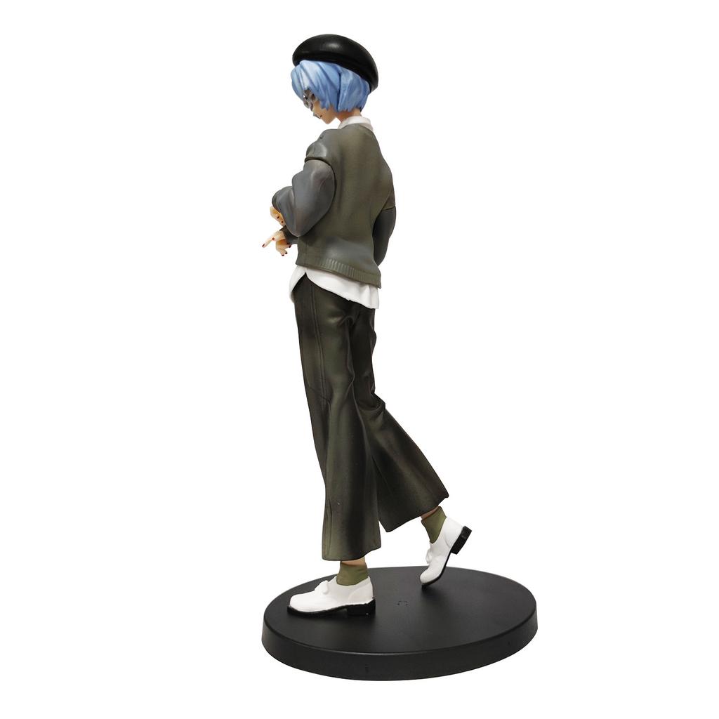 22CM NEON GENESIS EVANGELION Ayanami Rei Figure Ver.RADIO EVA Fashion Shirt Hat Dress Up Model Toy Gift Collection Aciton Figure