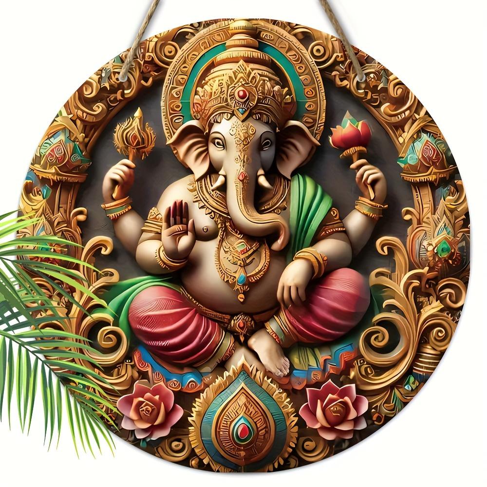 

Деревянная классическая декоративная настенная табличка Ганеша - многоцелевая подвесная табличка для двери, стены, дома, комнаты, фермы, улицы, магазина, гаража, бара, сада