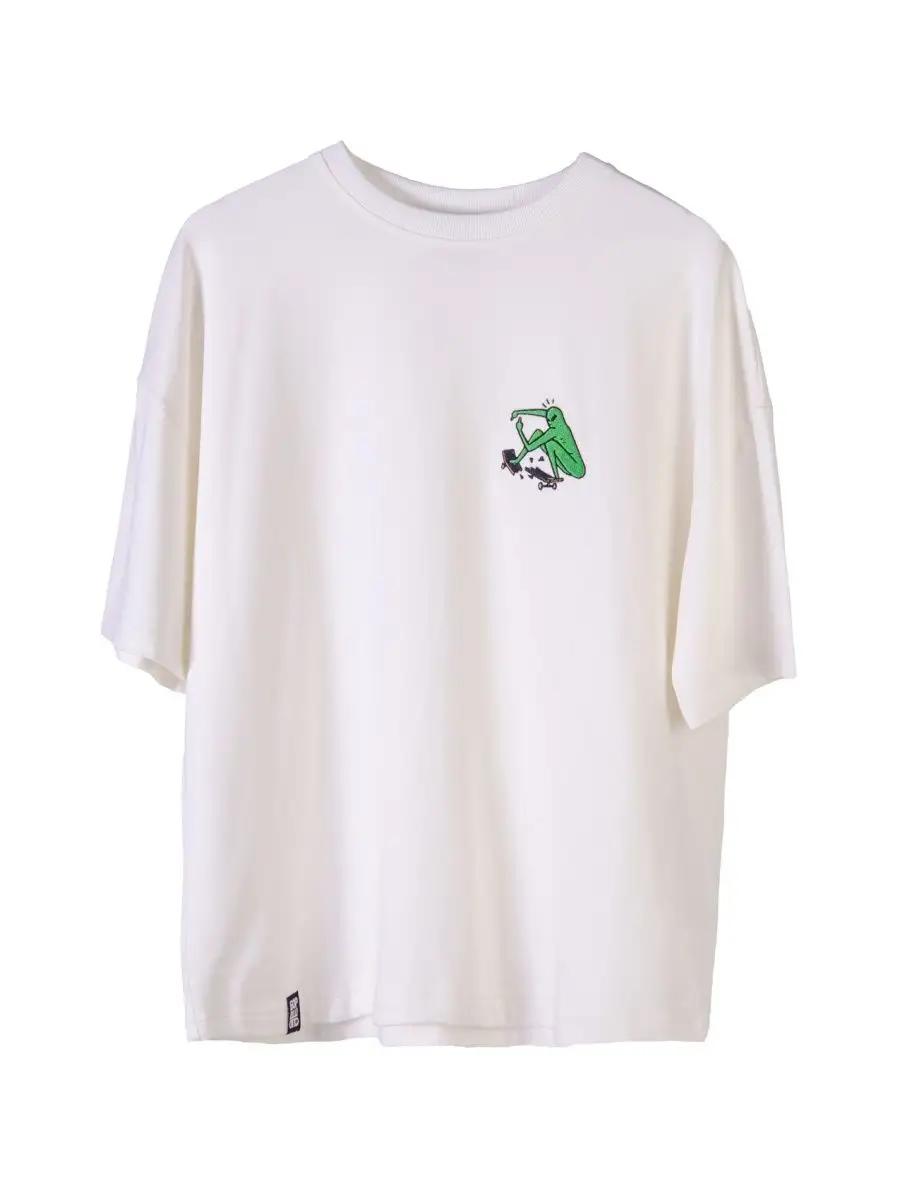 Cotton T-shirt with Design Heroes print S