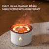 Luftbefeuchter Aromatherapie Flamme Vulkanlicht Timer für Schlafzimmer Zuhause Yoga Büro Flamme Ultraschall Ätherisches Öl Diffusor