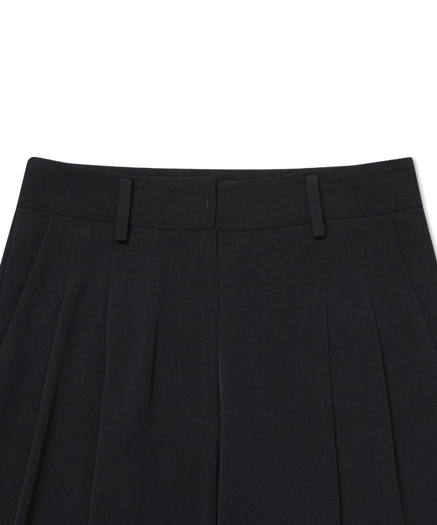 Michikoleondeonkosino Two-Pin Tuck Wide Slacks Black