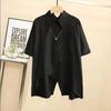 Women's Men's Summer Korean Version of The Loose Design Casual Suit Short-sleeved Shirt Handsome Overalls Two-piece Suit