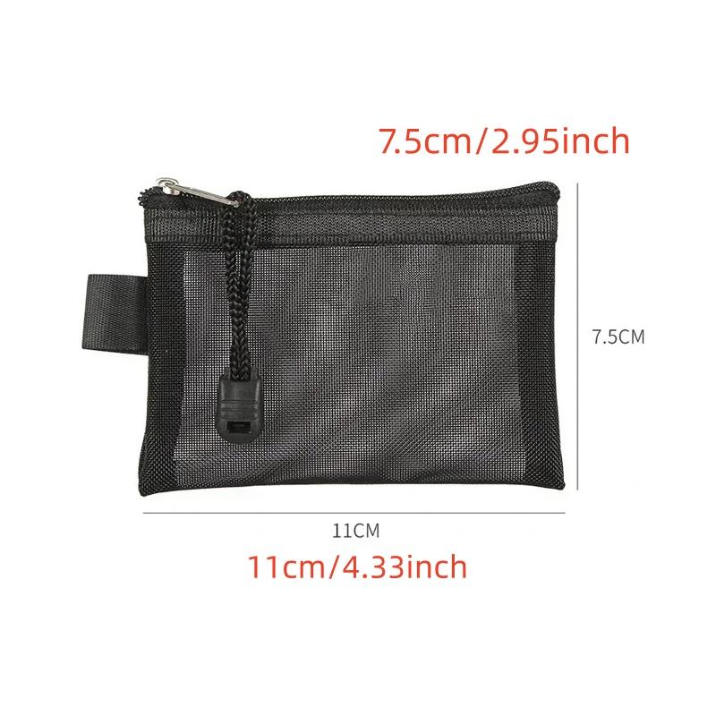Zipper Credit Card ID Bag Lipstick Pouch Data Line Key Earphone Organizer Mini Clear Nylon Mesh Zipper Coin Purse Cute Wallet