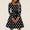 Women's Casual Fashion Long Sleeve  Vintage Long Dresses